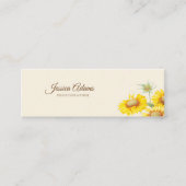 Carte de visite d'aquarelle de tournesol jaune rus (Devant)