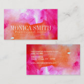 Carte de visite d'aquarelle de vibration (Devant / Derrière)