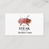 Carte de visite d'aquarelle des aliments à vapeur (Devant)