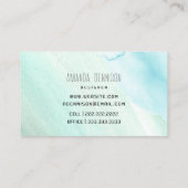 Carte de visite d'aquarelle des eaux côtières biol (Dos)