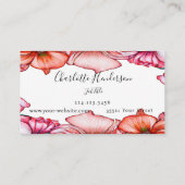 Carte de visite d'aquarelle des pépites (Dos)