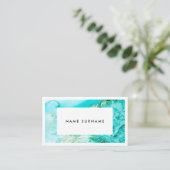 Carte de visite d'aquarelle d'or de menthe de (Debout devant)