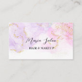 Carte de visite d'aquarelle d'or parties scintilla (Devant)