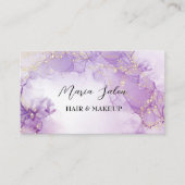 Carte de visite d'aquarelle d'or parties scintilla (Devant)