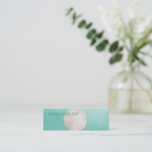 Carte de visite d'aquarelle du dollar de sable (Debout devant)