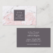 Carte de visite d'aquarelle en marbre (Devant / Derrière)