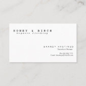 Carte de visite d'aquarelle en plume moderne (Dos)