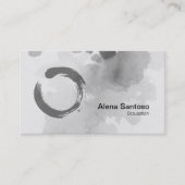 Carte de visite d'aquarelle Enso Zen (Devant)