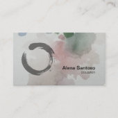 Carte de visite d'aquarelle Enso Zen (Devant)