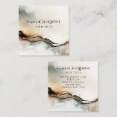 Carte de visite d'aquarelle Ethereal Abstrait (Devant / Derrière)