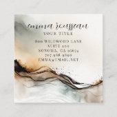 Carte de visite d'aquarelle Ethereal Abstrait (Dos)