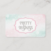 Carte de visite d'aquarelle féminine rose (Dos)