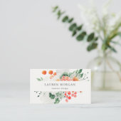 carte de visite d'aquarelle fleur sauvage d'été (Debout devant)