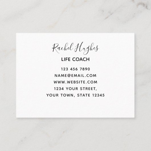 Carte de visite d'aquarelle Floral (Dos)