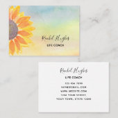 Carte de visite d'aquarelle Floral (Devant / Derrière)