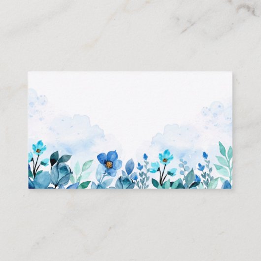 Carte de visite d'aquarelle florale (Dos)