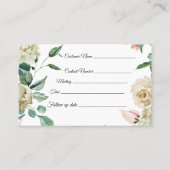 Carte de visite d'aquarelle florale  (Dos)
