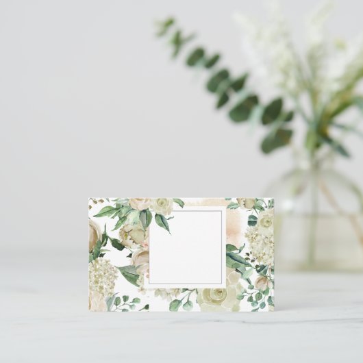 Carte de visite d'aquarelle florale  (Debout devant)