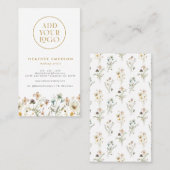 Carte de visite d'aquarelle florale (Devant / Derrière)