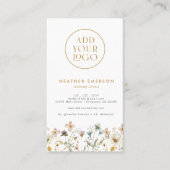 Carte de visite d'aquarelle florale (Devant)