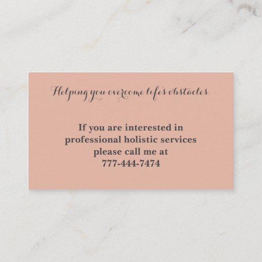 Carte de visite d'aquarelle florale simple (Dos)