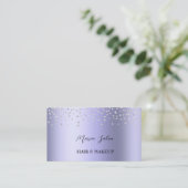 Carte de visite d'aquarelle foncé violet (Debout devant)