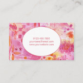 Carte de visite d'aquarelle géométrique Abstrait m (Dos)