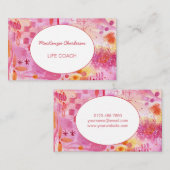 Carte de visite d'aquarelle géométrique Abstrait m (Devant / Derrière)