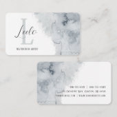 Carte de visite d'aquarelle gris (Devant / Derrière)