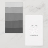 Carte de visite d'aquarelle gris noir (Devant / Derrière)