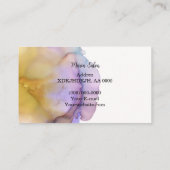 Carte de visite d'aquarelle jaune parties scintill (Dos)