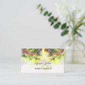 Carte de visite d'aquarelle jaune parties scintill (Debout devant)