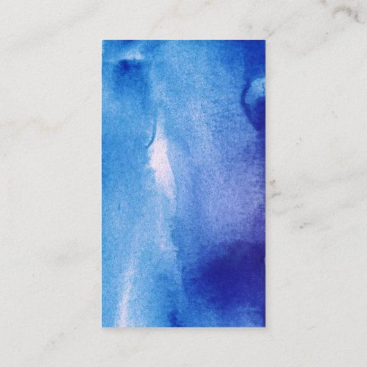 Carte de visite d'aquarelle, libellule bleue (Dos)