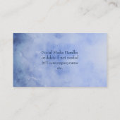 Carte de visite d'aquarelle Marbre blanc bleu (Dos)