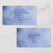 Carte de visite d'aquarelle Marbre blanc bleu (Devant / Derrière)