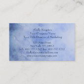 Carte de visite d'aquarelle Marbre blanc bleu (Devant)