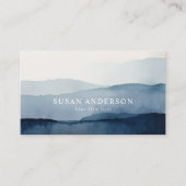 Carte de visite d'aquarelle marine minimaliste (Devant)