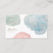 Carte de visite d'aquarelle métallique Abstrait (Devant)