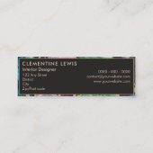 Carte de visite d'aquarelle Mini Peacock (Dos)