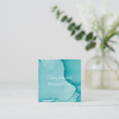 Carte de visite d'aquarelle moderne en encre bleue (Debout devant)