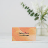 Carte de visite d'aquarelle orange (Debout devant)