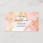 Carte de visite d'aquarelle parties scintillant ro (Dos)