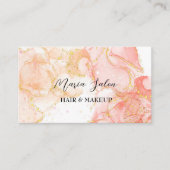 Carte de visite d'aquarelle parties scintillant ro (Devant)