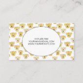 Carte de visite d'aquarelle pour chien mobile (Dos)