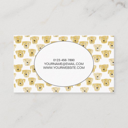 Carte de visite d'aquarelle pour chien mobile (Dos)