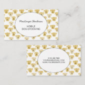 Carte de visite d'aquarelle pour chien mobile (Devant / Derrière)