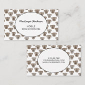 Carte de visite d'aquarelle pour chien mobile (Devant / Derrière)