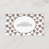 Carte de visite d'aquarelle pour chien ou animal d (Dos)