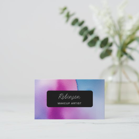 Carte de visite d'aquarelle relaxant (Debout devant)