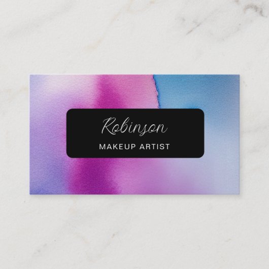 Carte de visite d'aquarelle relaxant (Devant)